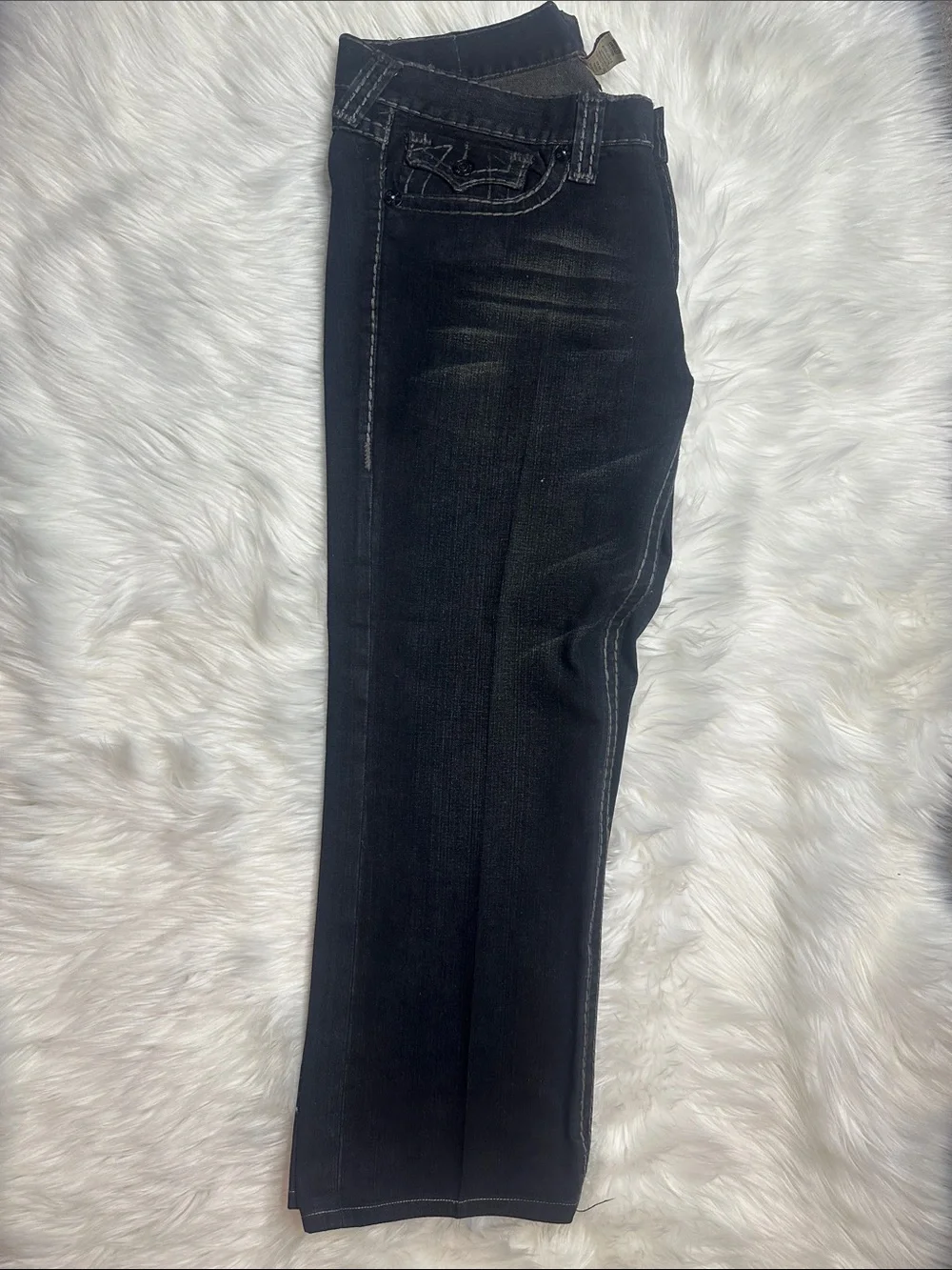 True Religion Men's Black Straight-Leg Jeans